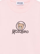 Felpa per bambini Moschino Kids rosa con stampa orsetto sul davanti HXF08VLCA83 50209 MOSCHINO KIDS 
