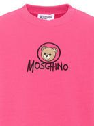 Felpa per bambina Moschino Kids fucsia con logo Teddy Bear HXF08VLCA83 51450 MOSCHINO KIDS 