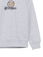 Felpa per bambini Moschino Kids grigia con stampa orsetto sul davanti HXF08VLCA83 60901 MOSCHINO KIDS 