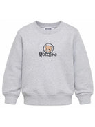 Felpa per bambini Moschino Kids grigia con stampa orsetto sul davanti HXF08VLCA83 60901 MOSCHINO KIDS 