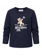 T-shirt per bambini Moschino Kids blu con motivo Teddy Bear HZO00JLAA20 40016 MOSCHINO KIDS 