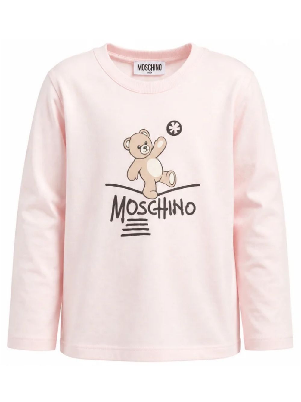T-shirt per bambina Moschino Kids rosa con motivo Teddy Bear HZO00JLAA20 50209 MOSCHINO KIDS 