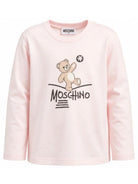 T-shirt per bambina Moschino Kids rosa con motivo Teddy Bear HZO00JLAA20 50209 MOSCHINO KIDS 