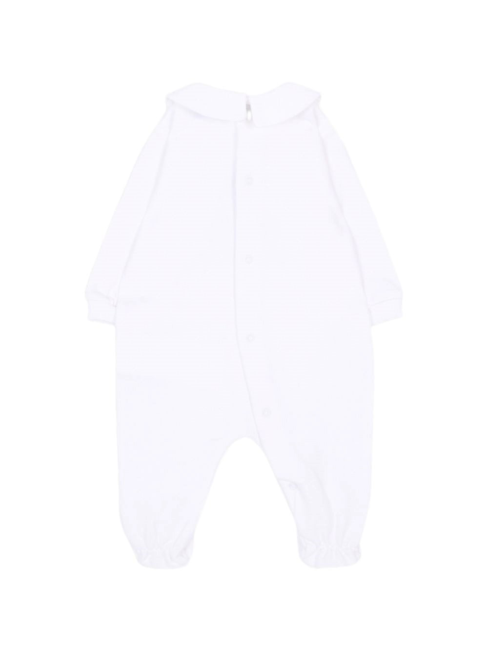 Tutina per neonati Moschino Kids bianca con dettaglio Teddy Bear M5Y037LCA40 10101 MOSCHINO KIDS 