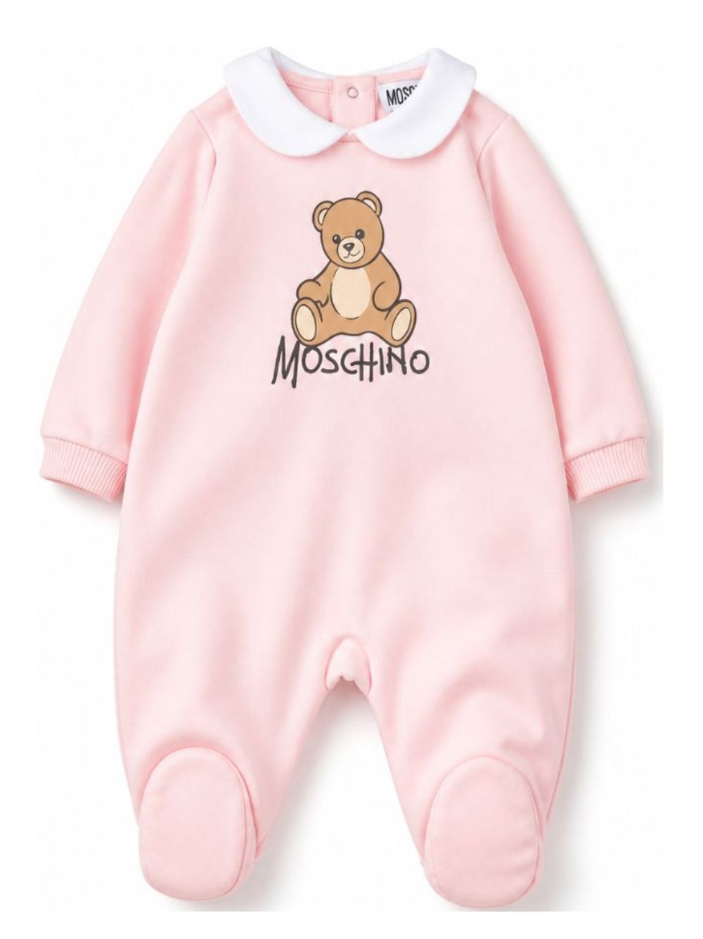 Tutina per neonato Moschino Kids rosa con dettaglio Teddy Bear M5Y037LCA40 50209 MOSCHINO KIDS 