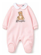 Tutina per neonato Moschino Kids rosa con dettaglio Teddy Bear M5Y037LCA40 50209 MOSCHINO KIDS 