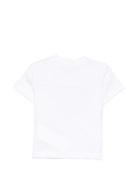 T-shirt per bambini Moschino Kids bianca con stampa orsetto sul davanti M6M047LAA34 10101 MOSCHINO KIDS 