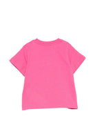 T-shirt per neonata Moschino Kids fucsia con stampa Teddy Bear sul davanti M6M047LAA34 51450 MOSCHINO KIDS 