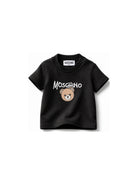 T-shirt per neonati Moschino Kids nera con stampa Teddy Bear sul davanti M6M047LAA34 60100 MOSCHINO KIDS 