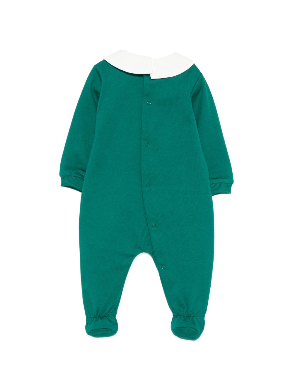 Tutina per neonati Moschino Kids verde con stampa Teddy Bear natalizia M6Y037LCA61 30327 MOSCHINO KIDS 