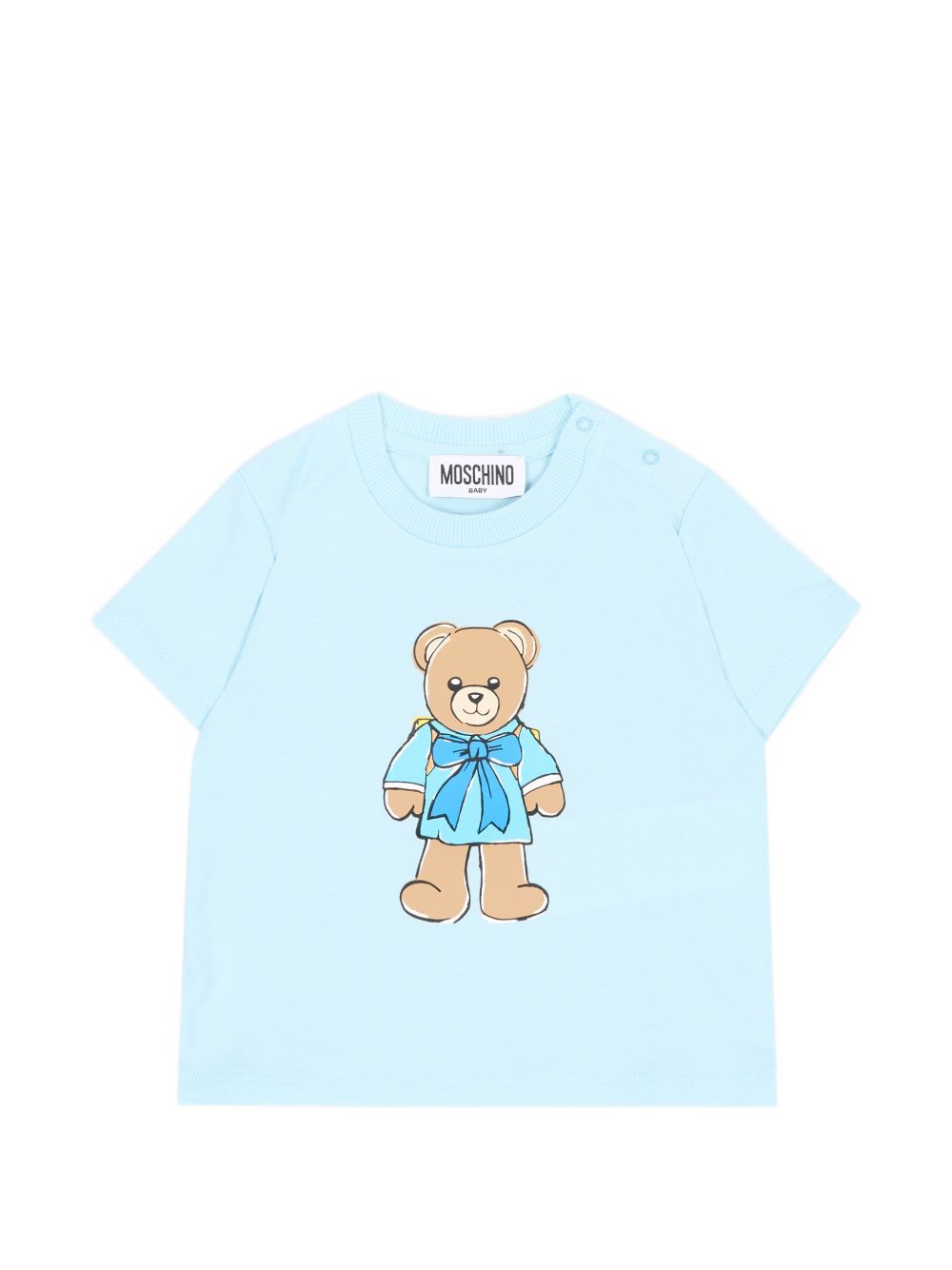 T-shirt per neonato Moschino Kids con motivo orsetto sul davanti M7M047LAA10 40304 MOSCHINO KIDS 