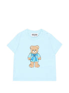 T-shirt per neonato Moschino Kids con motivo orsetto sul davanti M7M047LAA10 40304 MOSCHINO KIDS 