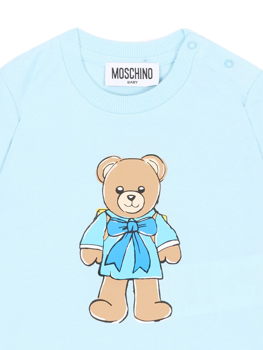 T-shirt per neonato Moschino Kids con motivo orsetto sul davanti M7M047LAA10 40304 MOSCHINO KIDS 