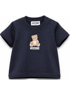 T-shirt per neonato Moschino Kids blu con motivo Teddy Bear M9M047LAA10 40016 MOSCHINO KIDS 