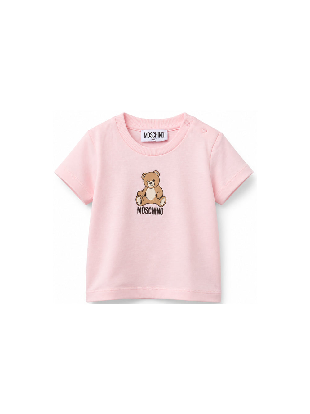 T-shirt per neonata Moschino Kids rosa con motivo Teddy Bear M9M047LAA10 50209 MOSCHINO KIDS 