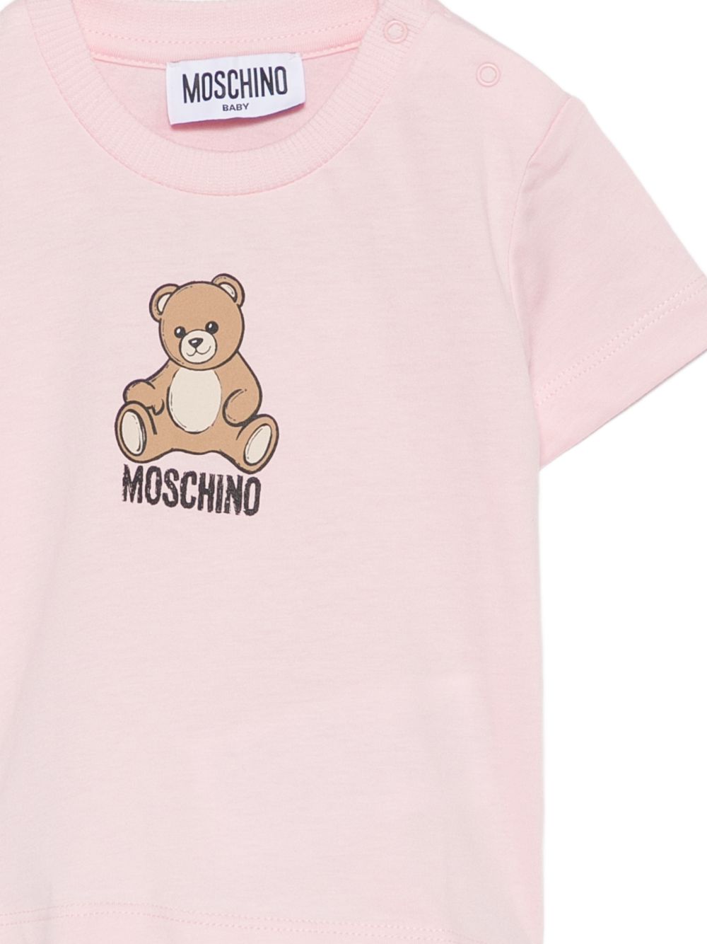 T-shirt per neonata Moschino Kids rosa con motivo Teddy Bear M9M047LAA10 50209 MOSCHINO KIDS 