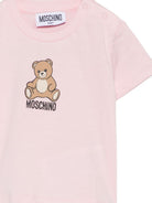 T-shirt per neonata Moschino Kids rosa con motivo Teddy Bear M9M047LAA10 50209 MOSCHINO KIDS 