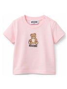 T-shirt per neonata Moschino Kids rosa con motivo Teddy Bear M9M047LAA10 50209 MOSCHINO KIDS 