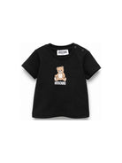 T-shirt per neonati Moschino Kids nera con motivo Teddy Bear M9M047LAA10 60100 MOSCHINO KIDS 