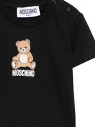 T-shirt per neonati Moschino Kids nera con motivo Teddy Bear M9M047LAA10 60100 MOSCHINO KIDS 