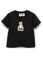 T-shirt per neonati Moschino Kids nera con motivo Teddy Bear M9M047LAA10 60100 MOSCHINO KIDS 