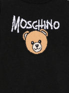 Maglione per neonato Moschino Kids nero con logo ricamato sul davanti M9W00JLHE43 60100 MOSCHINO KIDS 