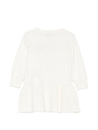 Abito per bambina Moschino Kids bianco con motivo a cuore e orsacchiotto MAV0CTLHE66 10063 MOSCHINO KIDS 