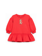Abito per neonata Moschino Kids rosso con motivo Teddy Bear MAV0CWLDA63 50109 MOSCHINO KIDS 