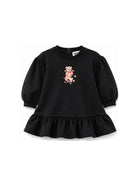 Abito per neonata Moschino Kids nero con motivo Teddy Bear MAV0CWLDA63 60100 MOSCHINO KIDS 