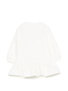 Abito per neonata Moschino Kids bianco con stampa orsetto sul davanti MBV0BKLDA18 10063 MOSCHINO KIDS 
