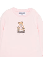 Abito per neonata Moschino Kids rosa con stampa orsetto sul davanti MBV0BKLDA18 50209 MOSCHINO KIDS 