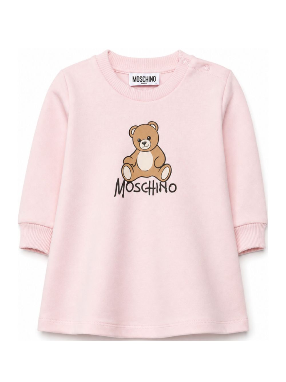 Abito per neonata Moschino Kids rosa con motivo Teddy Bear MBV0CVLCA40 50209 MOSCHINO KIDS 