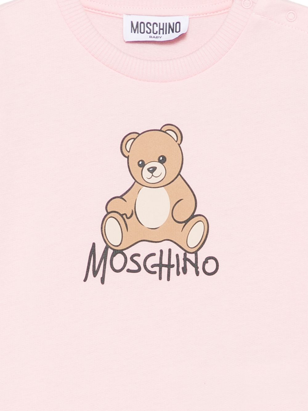 Abito per neonata Moschino Kids rosa con motivo Teddy Bear MBV0CVLCA40 50209 MOSCHINO KIDS 