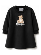 Abito per neonata Moschino Kids nero con motivo Teddy Bear MBV0CVLCA40 60100 MOSCHINO KIDS 