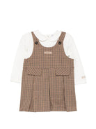 Completo per neonata Moschino Kids multicolore con colletto Peter Pan MDK03NLZE11 86805 MOSCHINO KIDS 