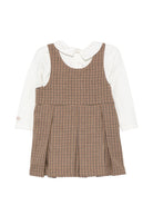 Completo per neonata Moschino Kids multicolore con colletto Peter Pan MDK03NLZE11 86805 MOSCHINO KIDS 