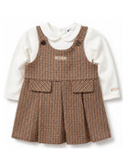 Completo per neonata Moschino Kids multicolore con colletto Peter Pan MDK03NLZE11 86805 MOSCHINO KIDS 