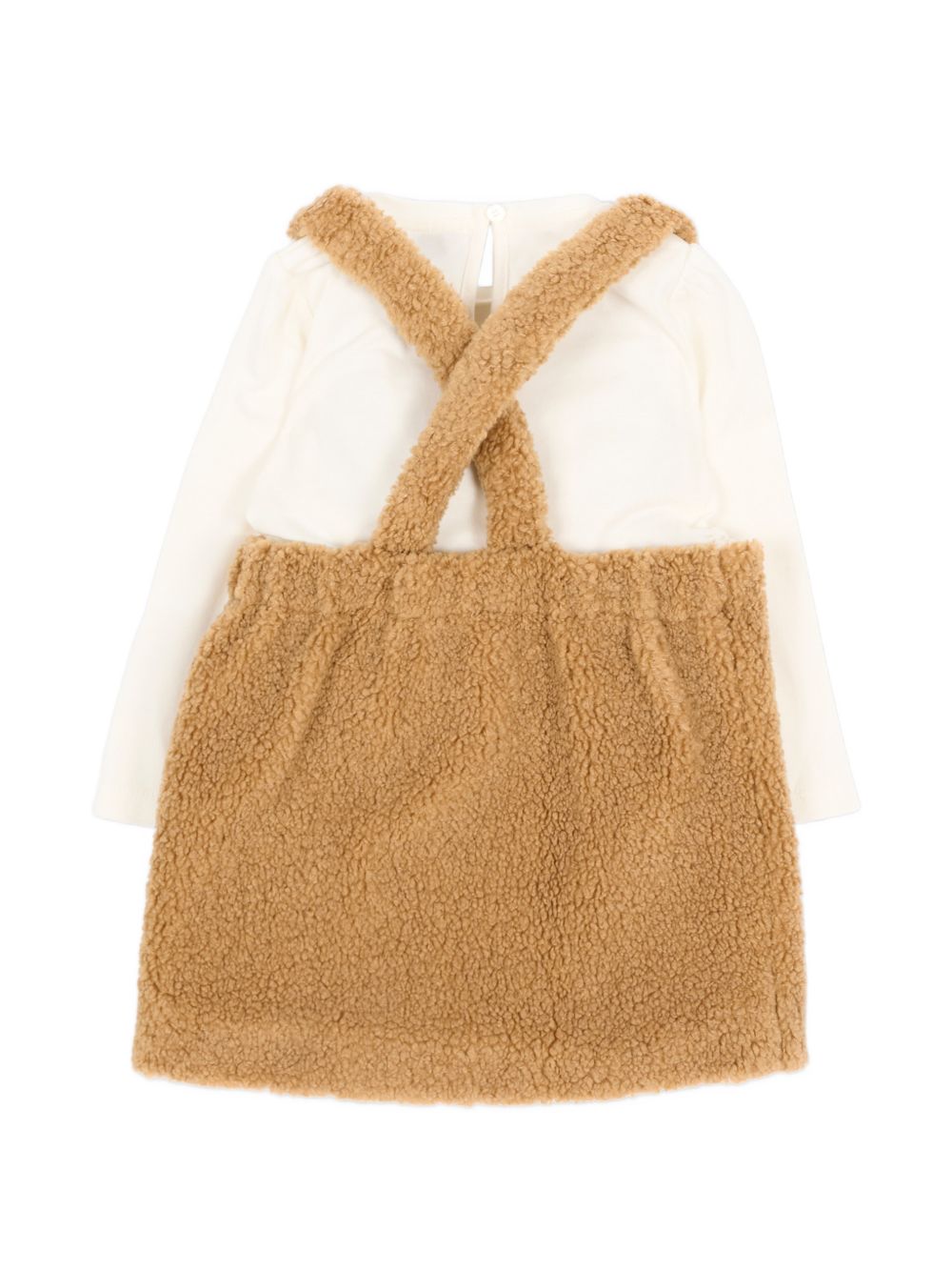 Set t-shirt e abito per neonata Moschino Kids beige con applicazione Teddy Bear MDK03PLIA00 20351 MOSCHINO KIDS 