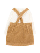 Set t-shirt e abito per neonata Moschino Kids beige con applicazione Teddy Bear MDK03PLIA00 20351 MOSCHINO KIDS 