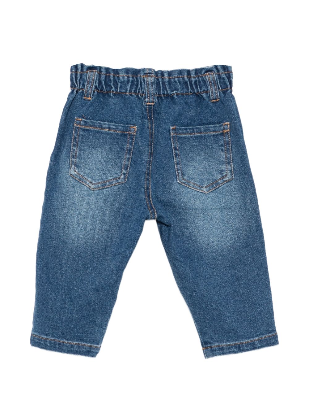Jeans per neonato Moschino Kids blu con patch a stella MDP03MLXE64 40507 MOSCHINO KIDS 