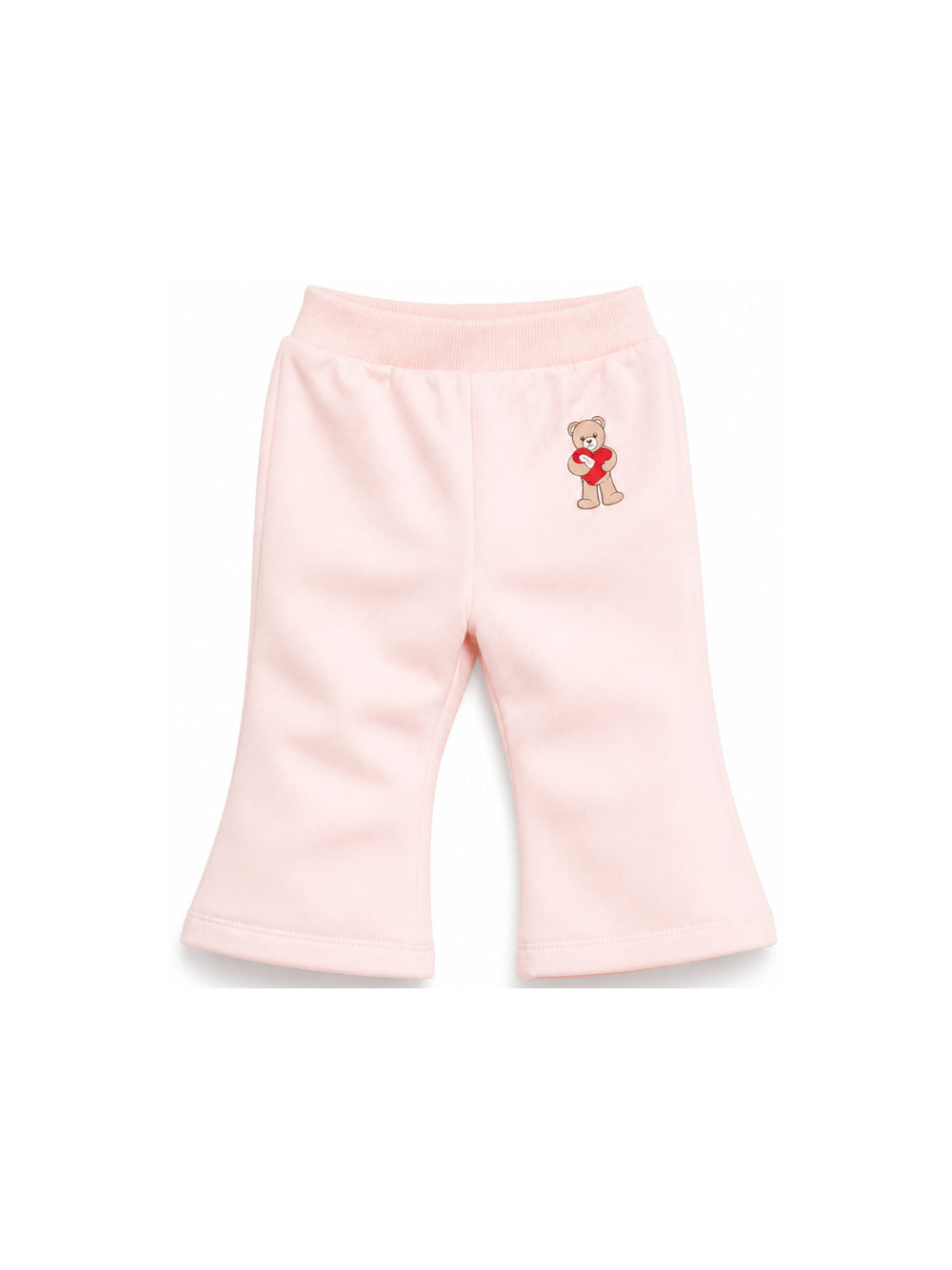 Pantaloni per neonata Moschino Kids rosa con motivo Teddy Bear MDP03NLDA63 50209 MOSCHINO KIDS 
