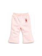 Pantaloni per neonata Moschino Kids rosa con motivo Teddy Bear MDP03NLDA63 50209 MOSCHINO KIDS 
