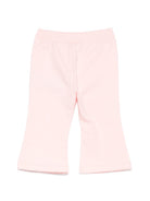 Pantaloni per neonata Moschino Kids rosa con motivo Teddy Bear MDP03NLDA63 50209 MOSCHINO KIDS 