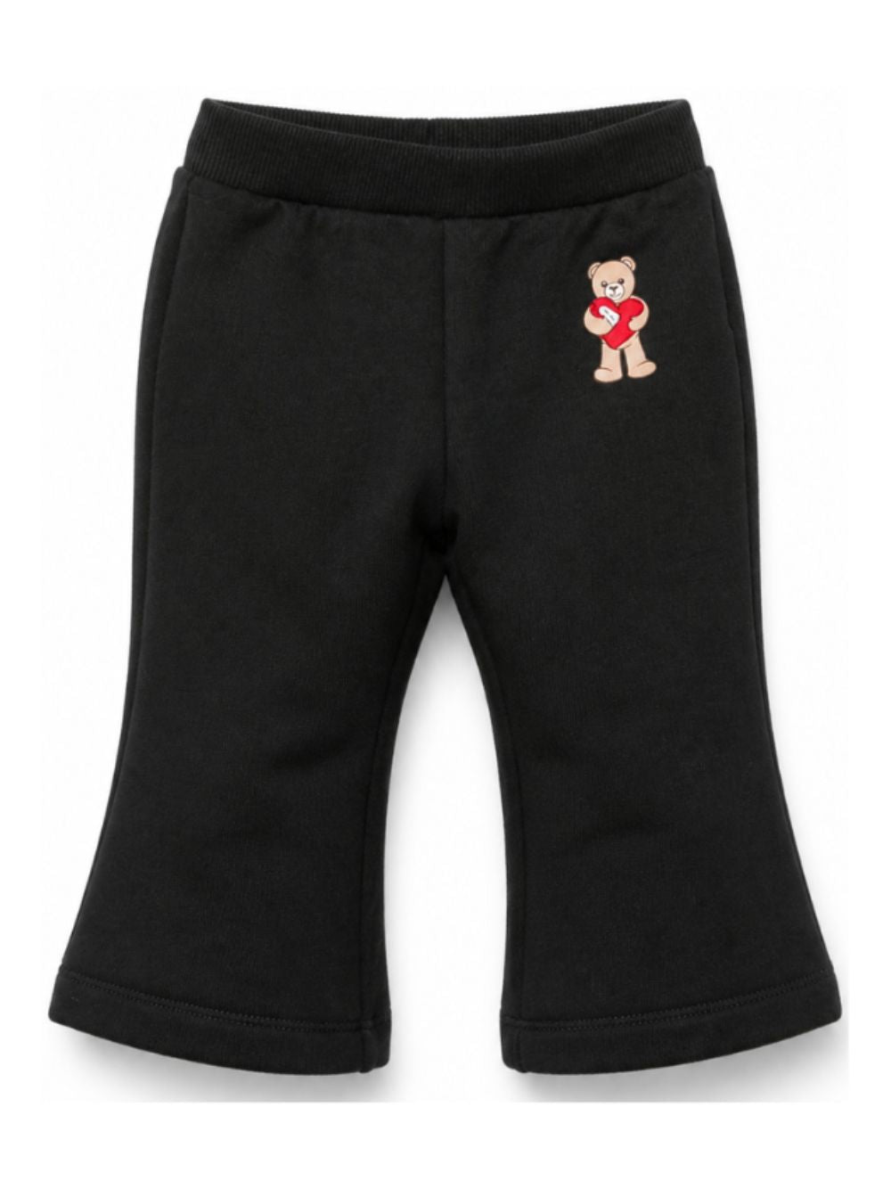 Pantaloni per neonata Moschino Kids neri con motivo Teddy Bear MDP03NLDA63 60100 MOSCHINO KIDS 