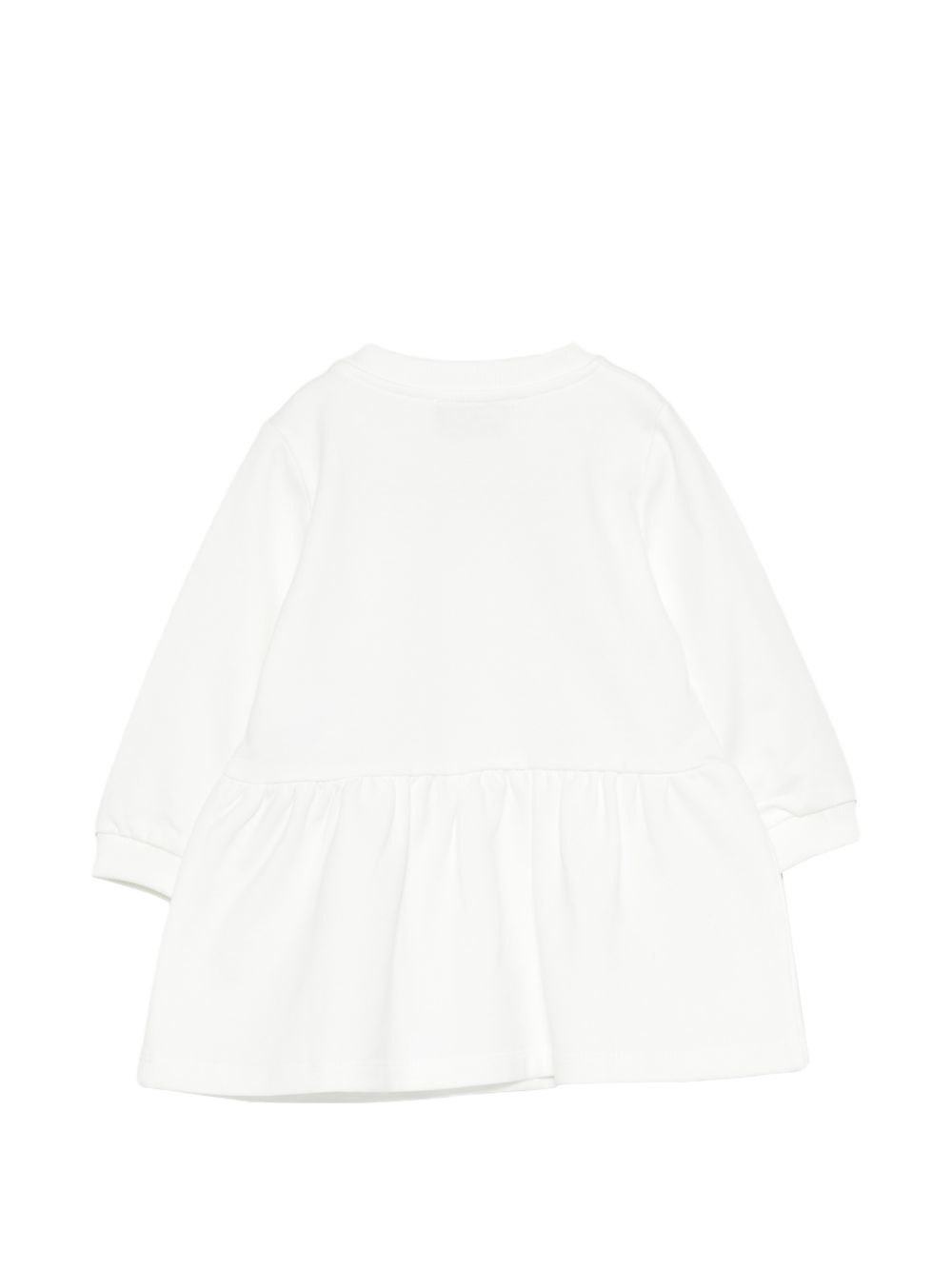 Abito per neonata Moschino Kids bianco con chiusura a spalla con volant MDV0DOLCA61 10063 MOSCHINO KIDS 