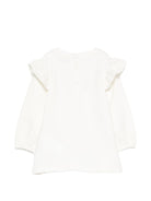 Abito per neonata Moschino Kids bianco con ruches MDV0DPLDA18 10063 MOSCHINO KIDS 