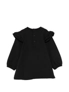 Abito per neonata Moschino Kids nero con stampa logo sul davanti MDV0DPLDA18 60100 MOSCHINO KIDS 