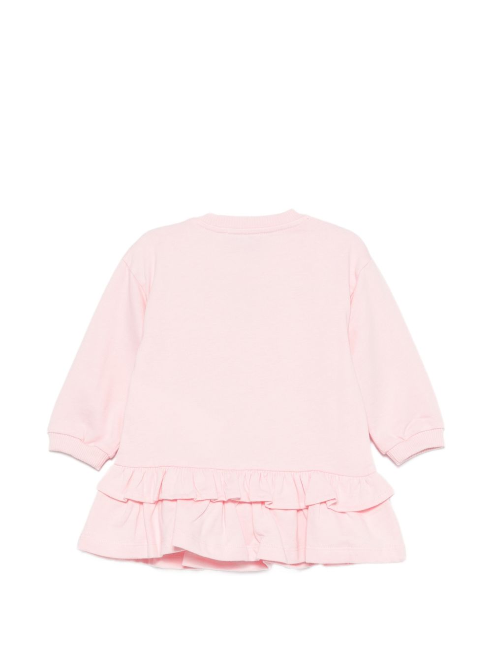 Abito per neonata Moschino Kids rosa con patch orsetto MDV0DQLCA40 50209 MOSCHINO KIDS 