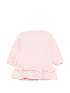 Abito per neonata Moschino Kids rosa con patch orsetto MDV0DQLCA40 50209 MOSCHINO KIDS 