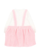 Abito per neonata Moschino Kids rosa con cucitura teddy MDV0DXLIA00 84324 MOSCHINO KIDS 